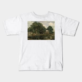 Forest of Fontainebleau by Jean-Baptiste-Camille Corot Kids T-Shirt